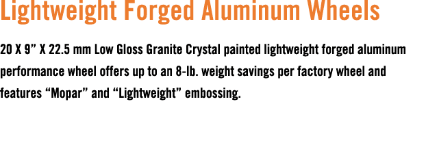 Lightweight Forged Aluminum Wheels 20 X 9” X 22.5 mm Low Gloss Granite Crystal painted lightweight forged aluminum pe...