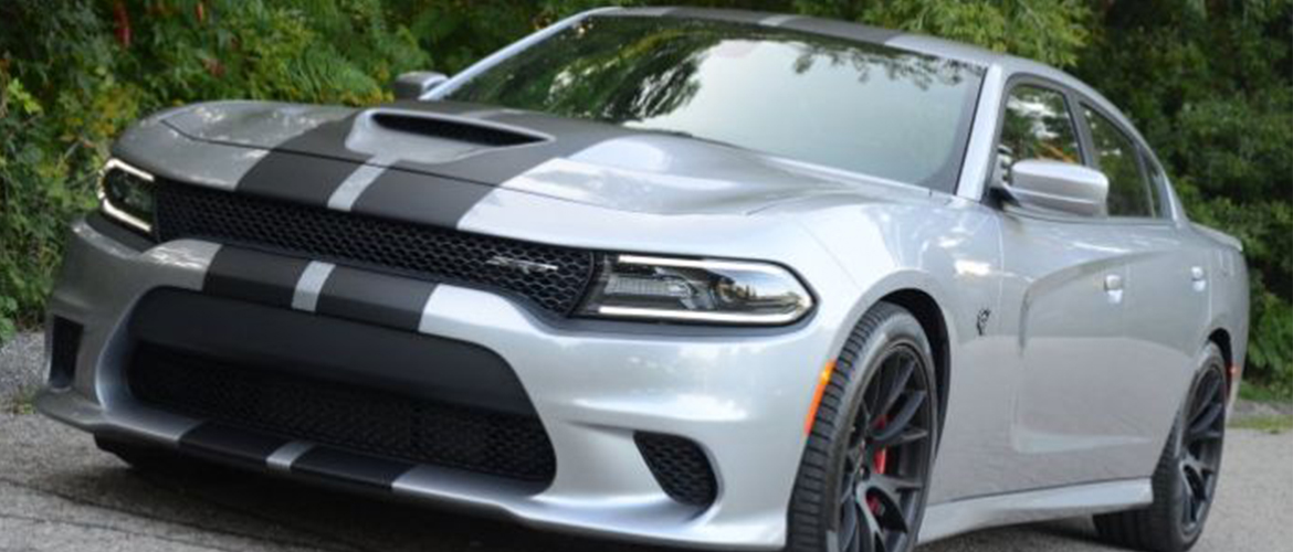 Grey Dodge Charger Hellcat