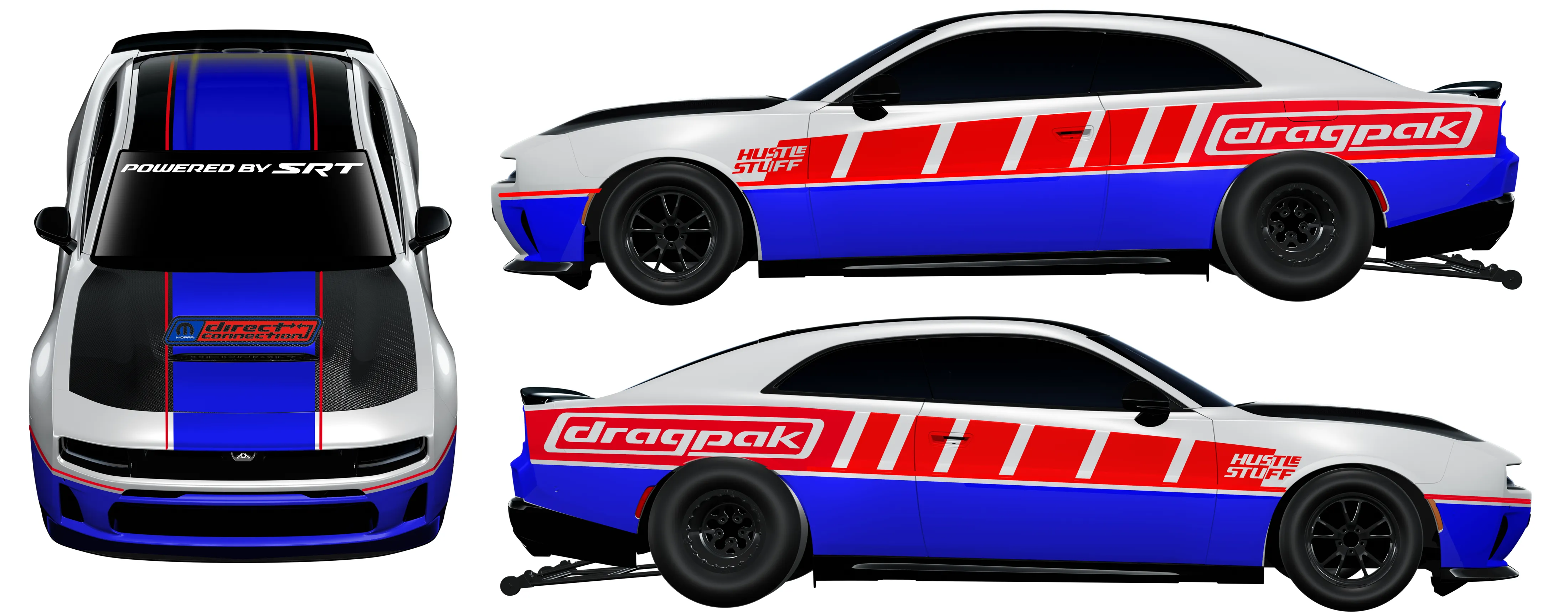 An image depicting a car with a Direct Connection vinyl graphic